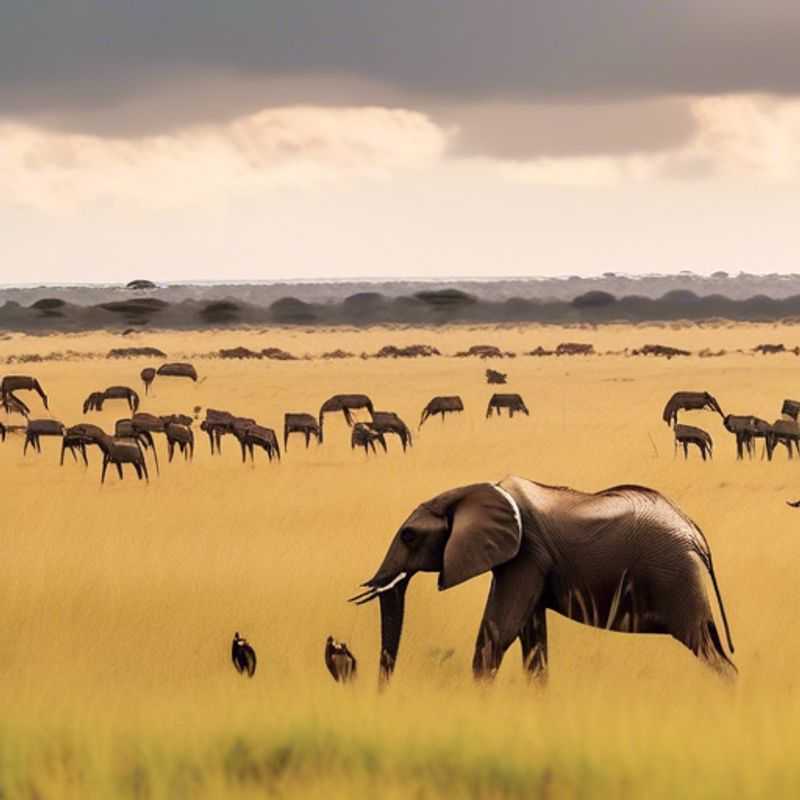 Deux couples, les Voyageurs du Groupe, admirant les merveilles de la faune sauvage dans le Parc National de Nairobi, au Kenya, lors de leur escapade entre l'hiver et le printemps.