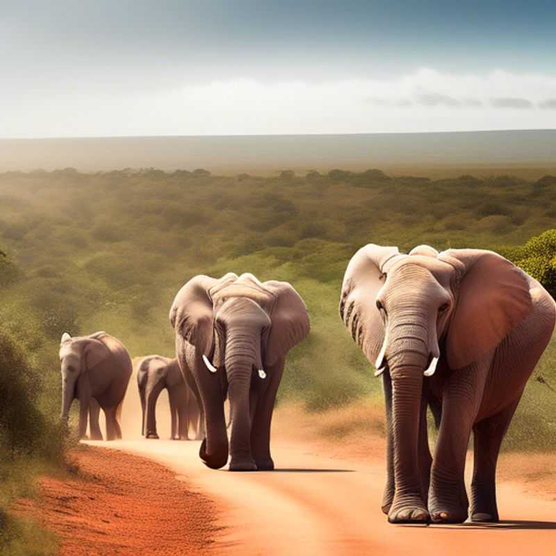 Le Parc National d'Addo Elephant, Afrique du Sud : une vue imprenable sur des éléphants d'Afrique dans leur habitat naturel.