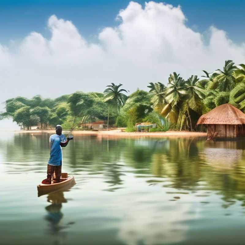 Descubre el Santuario de Monos cercano en el Volta Lake, Ghana durante el verano y el otoño