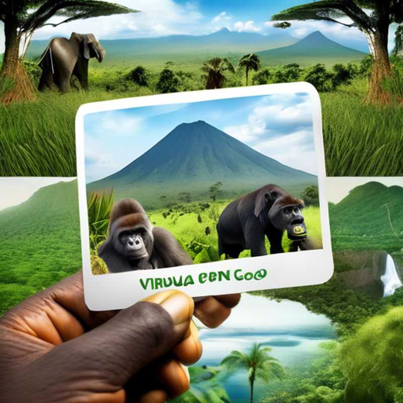Impresionante paisaje del Parque Nacional Virunga en la República Democrática del Congo, mostrando su diversa flora y fauna.