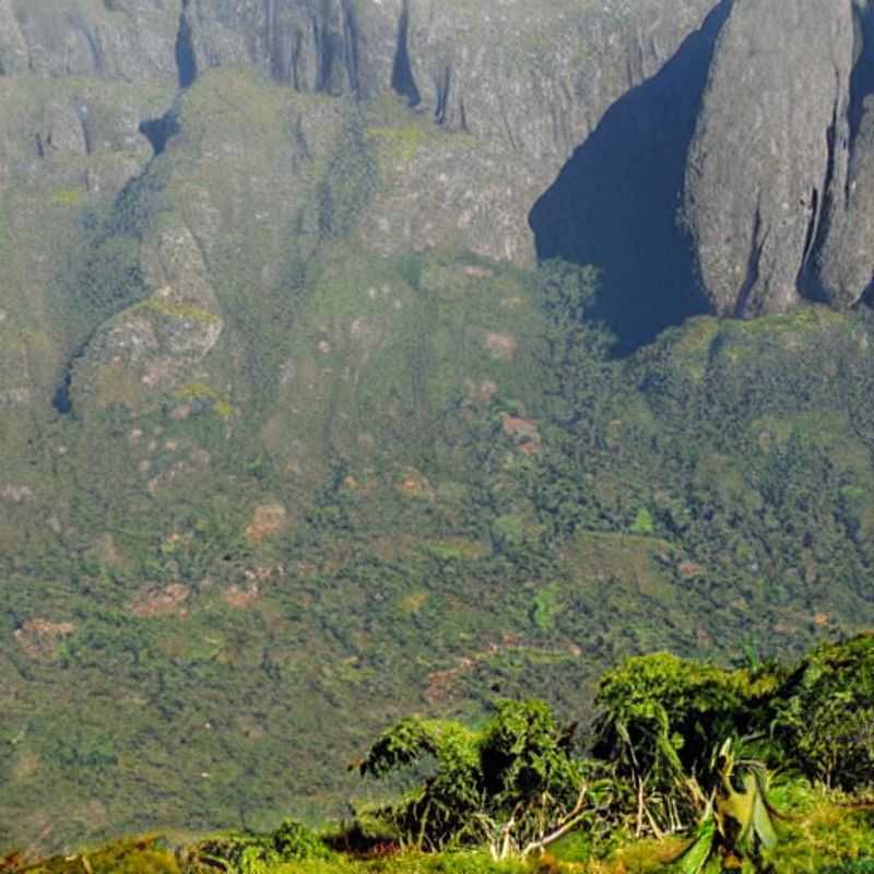 Majestic Mount Mulanje in Malawi, showcasing its dramatic peaks and lush slopes.