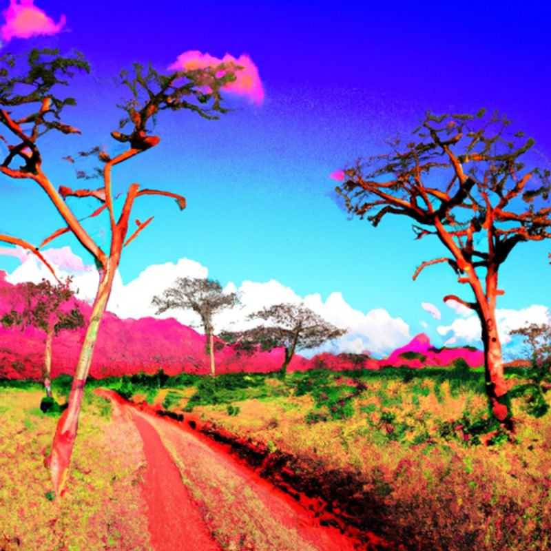 A group of four intrepid travelers embark on a thrilling safari adventure in Tsavo National Park, Kenya, during the shoulder season between winter and spring, capturing the essence of the park's diverse landscapes and abundant wildlife.