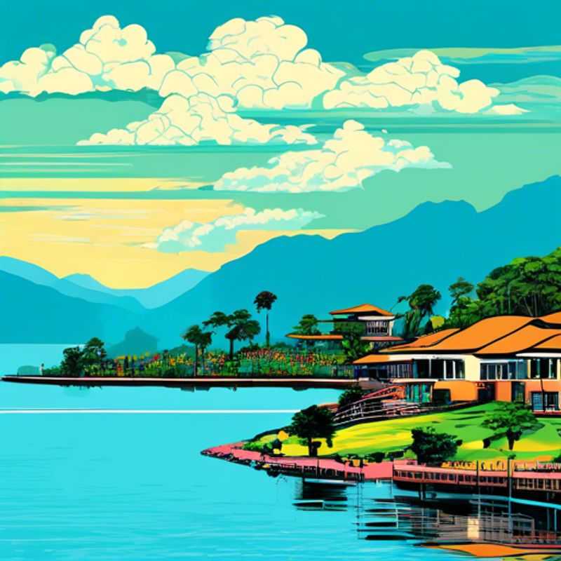 Trois couples de voyageurs d'affaires admirant les eaux turquoise du lac Kivu, une frontière naturelle entre le Rwanda et la République démocratique du Congo, lors de leur escapade printanière.
