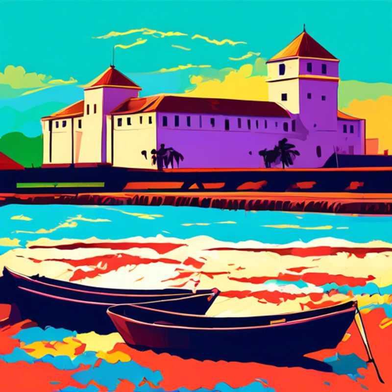 Le voyageur solitaire, L'Aventurier, se tient devant l'imposante Elmina Castle, ancienne forteresse portugaise en Ghana, témoin silencieux d'une histoire complexe, entre ombres et lumières, lors de son périple entre l'hiver et le printemps.