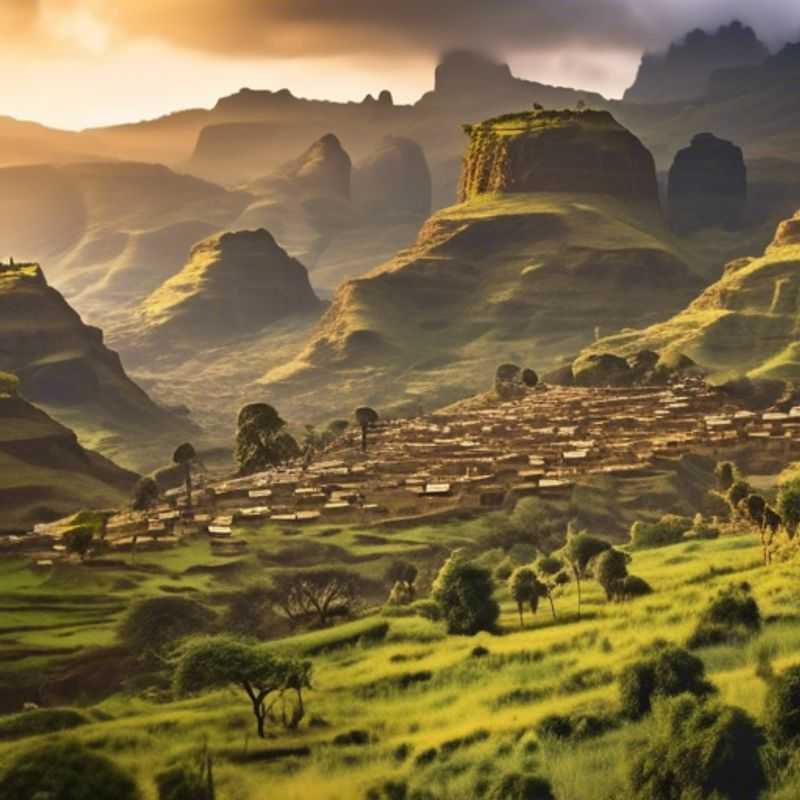 Descubre la vida silvestre única de los babuinos Gelada y los lobos etíopes en el Parque Nacional de las Montañas Simien, Etiopía, durante el verano y el otoño