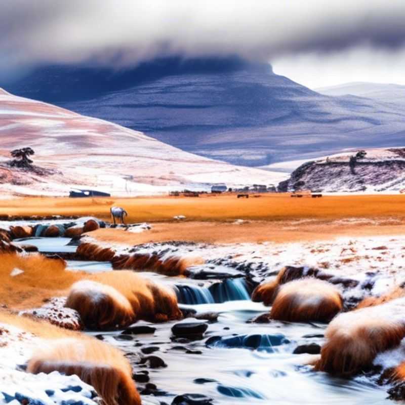 Lesotho Highlands majestueux : montagnes imposantes et paysages à couper le souffle.