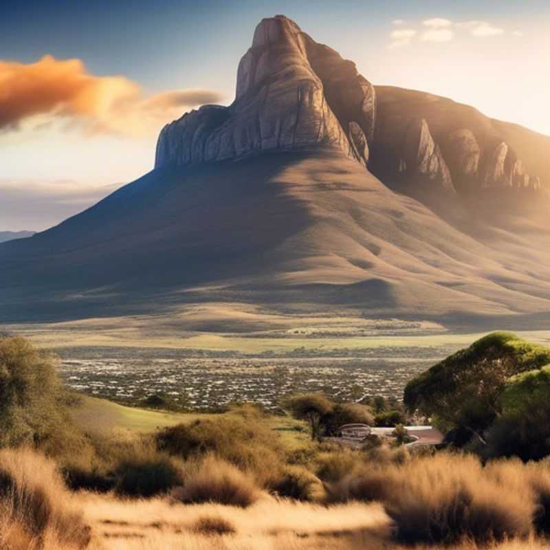 Here are a few options for alt text for an image of Cathedral Peak, South Africa, depending on the specific image: