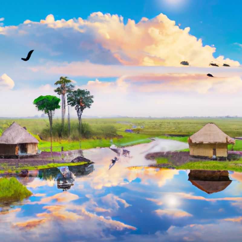 Travel in winter in Moremi Game Reserve in Okavango Delta in Botswana