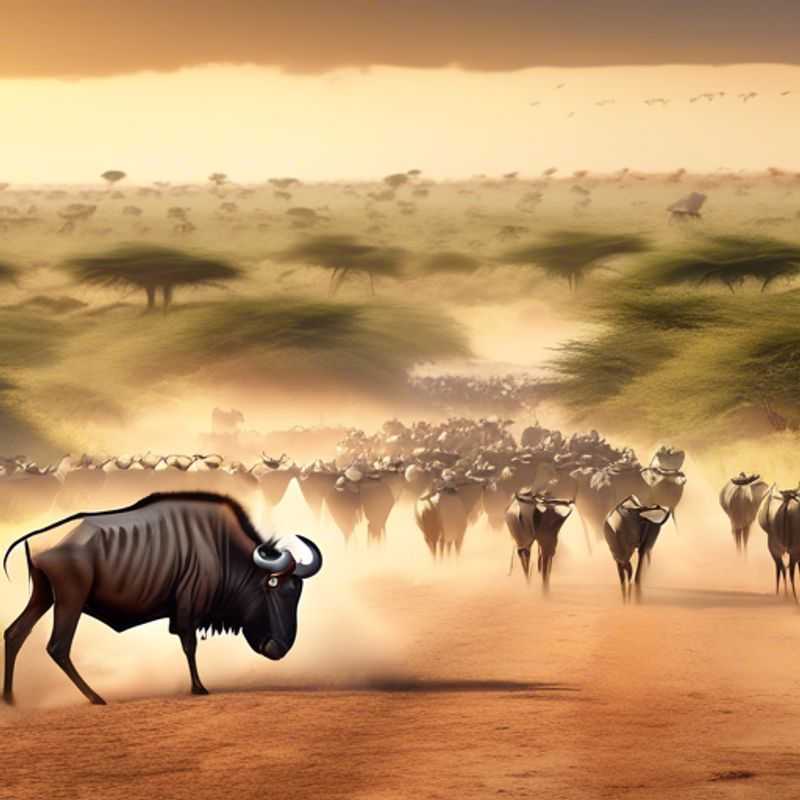La grande migration des gnous entre le Kenya et la Tanzanie : un spectacle époustouflant de la nature.
