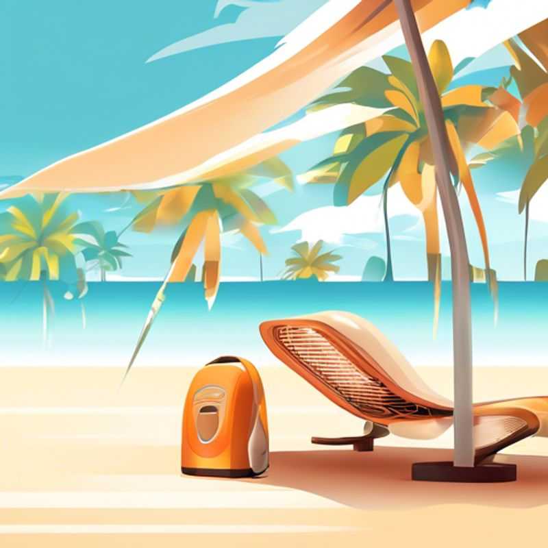 Portable fan and cooling towel for staying cool in hot climates