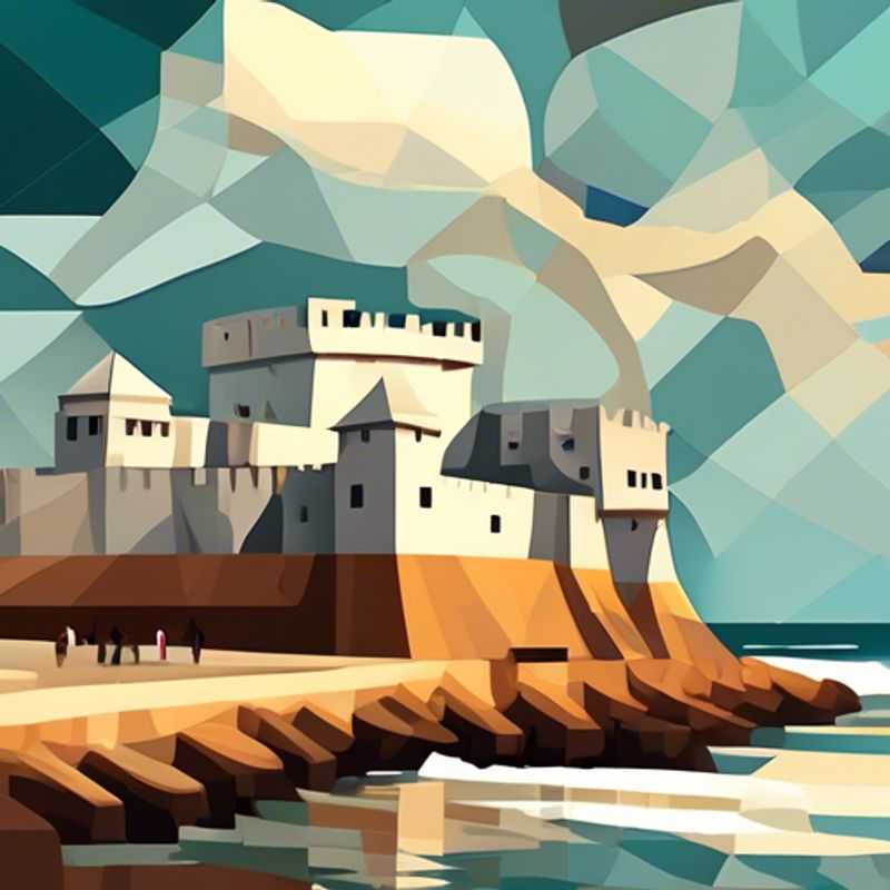 Le château d'Elmina, imposante forteresse historique se dressant fièrement sur la côte ghanéenne, captive l'esprit aventureux du voyageur culturel solitaire explorant ses secrets lors de son séjour hivernal.