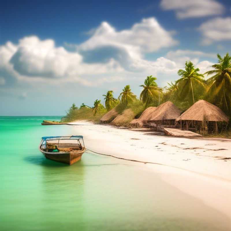 L'archipel de Zanzibar, Tanzanie : un paradis tropical aux eaux turquoise et aux plages de sable blanc.