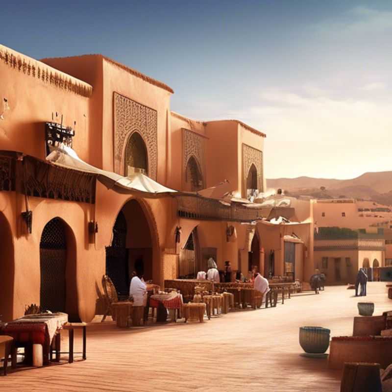 Trois couples de gourmets explorant les décors emblématiques des studios de cinéma d'Atlas, au Maroc, lors de leur escapade printanière.