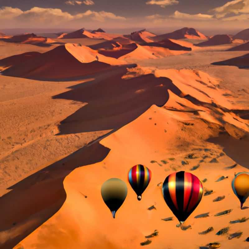 Hot Air Balloon Ride Over the Desert in Sossusvlei Dunes, Namibia: A Journey Above the Extraordinary