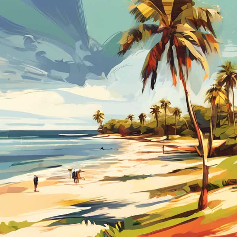A serene scene of Tiwi Beach, Kenya, with crystal clear turquoise waters gently lapping the golden sands. The perfect setting for a wellness traveler seeking rejuvenation and tranquility during a spring escape.