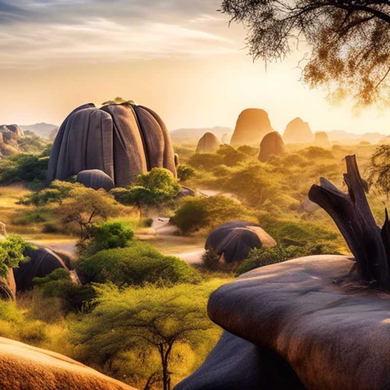 Les collines de Matobo au Zimbabwe, un paysage spectaculaire de rochers granitiques et de végétation luxuriante.