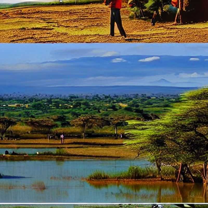 O Lago Nakuru, Quênia, exuberante em um dia de verão: flamingos cor-de-rosa vibrantes contra a paisagem africana.