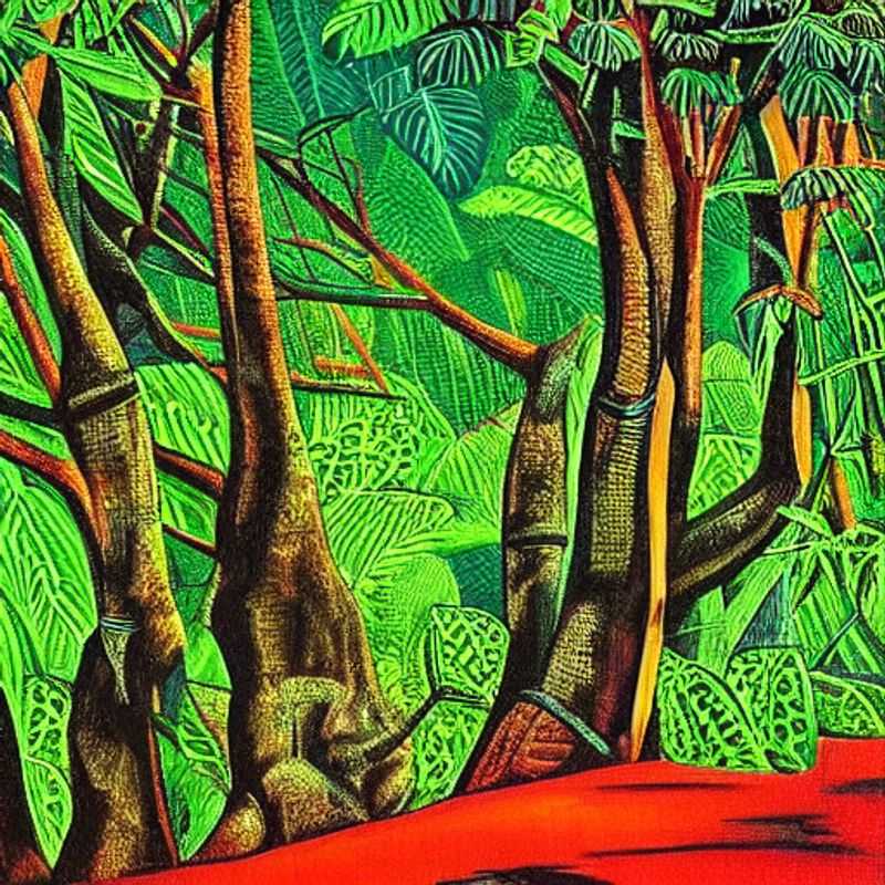 Lush green canopy of the Bwindi Impenetrable Forest, Uganda.