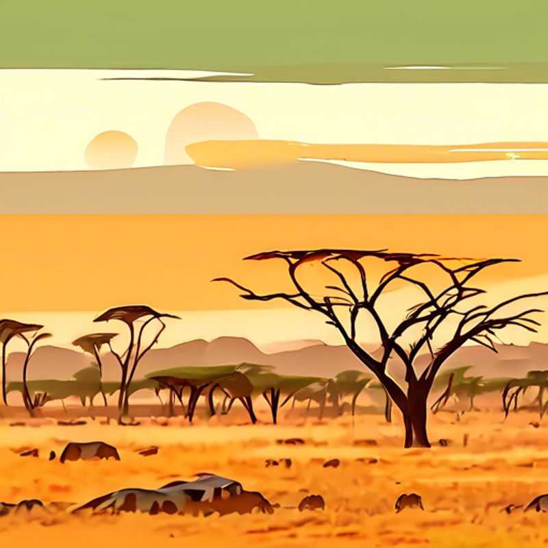 Deux couples d'écotouristes contemplant la faune sauvage dans le parc national de Ruaha, en Tanzanie, lors de leur périple de trois semaines pendant l'automne.