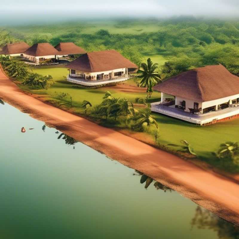 Le lac Volta, Ghana : un vaste réservoir d'eau douce au cœur du Ghana.