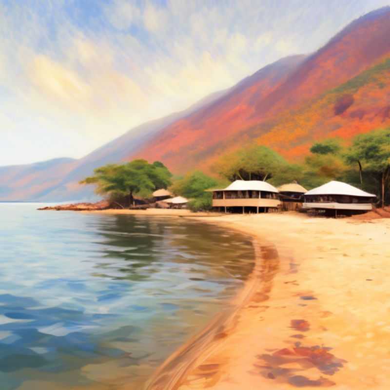 Three adventurous couples, The Last-minute Travelers, immersed in the serene beauty of Lake Malawi's crystal-clear waters and lush, verdant shores at Cape Maclear, Malawi, during their 3-week summer-to-fall journey of discovery.