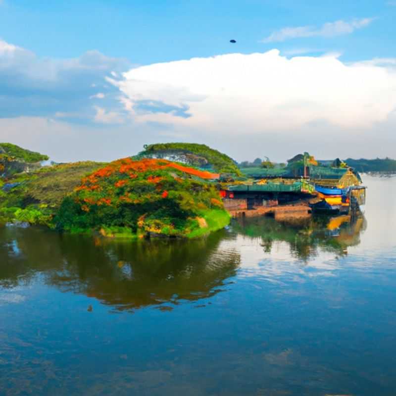 Deux couples de voyageurs de luxe se promenant dans les jardins botaniques d'Entebbe, en Ouganda, durant leur séjour de 4 jours entre l'hiver et le printemps, admirant la beauté luxuriante et la diversité de la flore locale.
