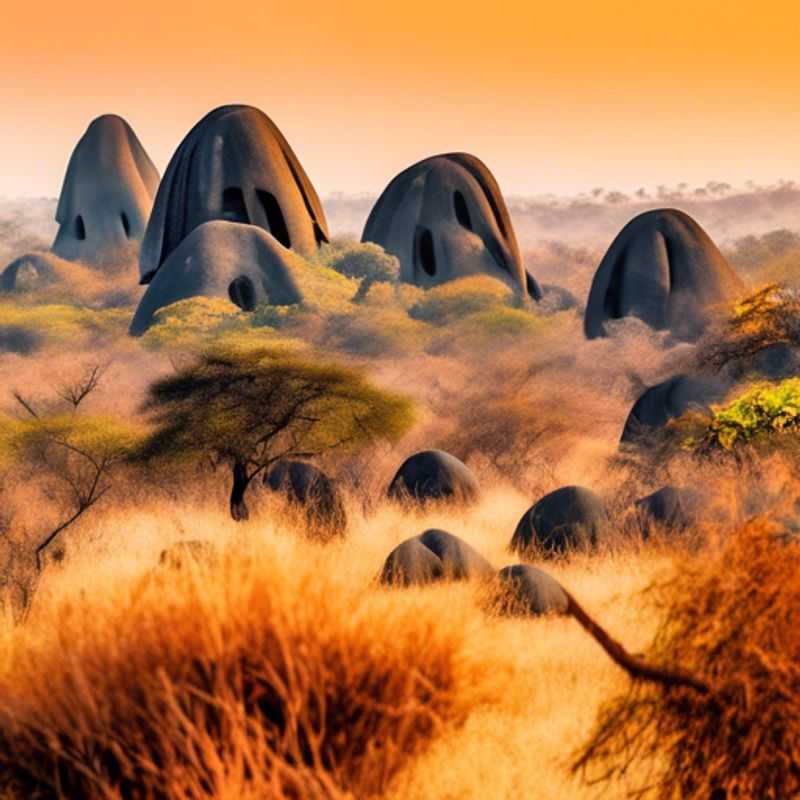 Les collines de Matobo au Zimbabwe, un paysage spectaculaire de rochers granitiques et de végétation luxuriante.