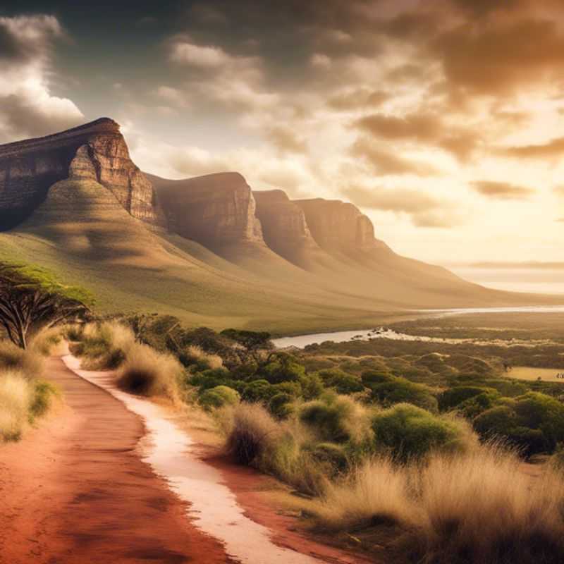 Le majestueux Amphitheatre et les paysages époustouflants du Parc Royal Natal en Afrique du Sud.
