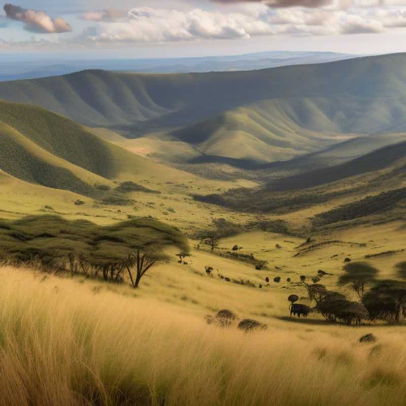 Dois casais admirando a imponente beleza do Planalto de Nyika, em Malawi, durante sua aventura de verão como viajantes econômicos, imersos na diversidade natural dessa região.