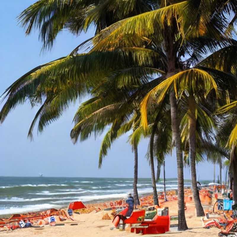 Praias de Cotonou, Benin: Um dia ensolarado na costa beninesa.