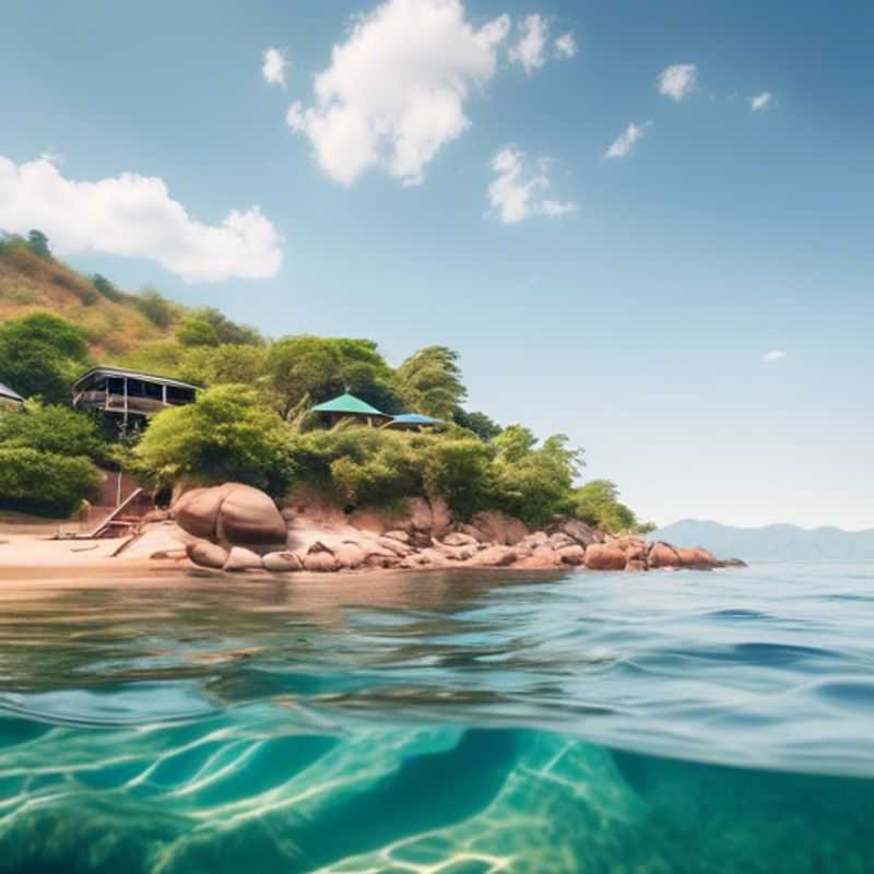 The Adventurer and their companions stand in awe before the serene expanse of Lake Malawi, Malawi, their spirits invigorated by the tranquil beauty of this natural wonder during the transition between summer and fall.