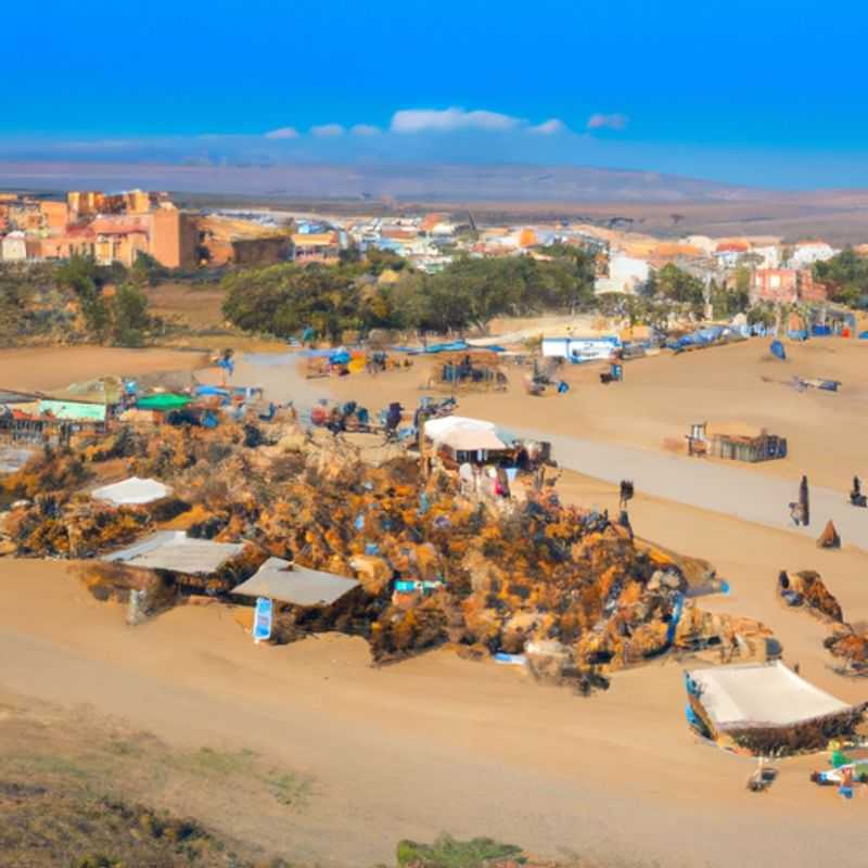 A group of four adventurers delve into the vibrant chaos of Guelmim Camel Market, Morocco, during their five-day autumn expedition. Amidst the bustling crowd, they witness the fascinating spectacle of camel trading, a centuries-old tradition that continues to shape the cultural fabric of the region.