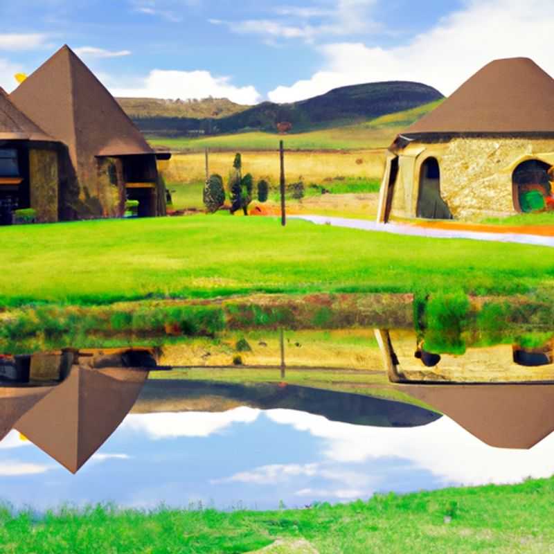 Four intrepid travelers stand amidst the breathtaking Lesotho Highlands, a majestic tapestry of mountains, valleys, and crystal-clear streams, during their week-long journey between winter and spring. Their faces radiate a sense of wonder and adventure as they embrace the unspoiled beauty of this hidden gem.