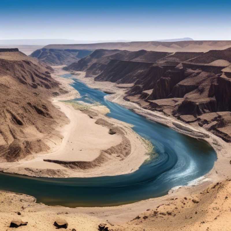 Deux couples contemplant la splendeur époustouflante du Canyon de la Fish River, joyau naturel de Namibie, lors de leur escapade hivernale en tant que festivaliers.