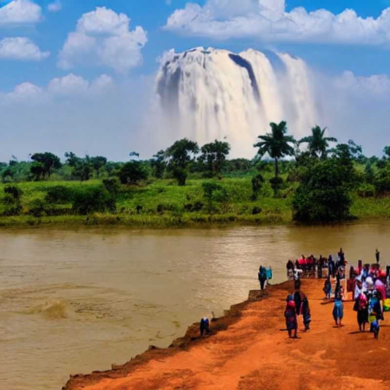 Les chutes Murchison en pleine splendeur estivale au Parc National de Murchison Falls, Ouganda.