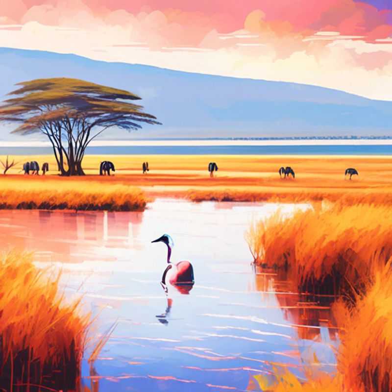 Here are a few options for alt text for an image of Lake Nakuru, Kenya, depending on the specific image: