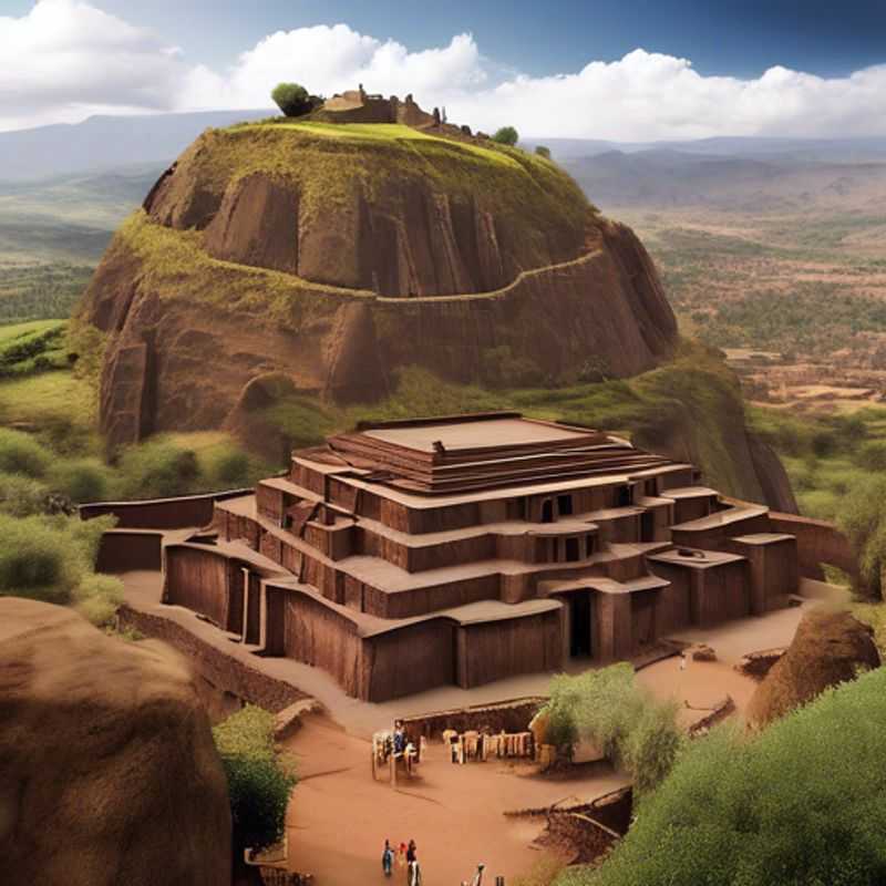 Majestic rock-hewn churches of Lalibela, Ethiopia, standing as ancient testaments to human ingenuity and spiritual devotion, as explored by the intrepid Group Traveler during their captivating 24-hour journey between summer and fall.