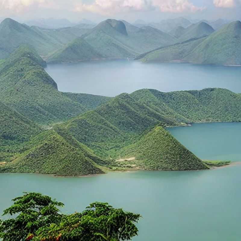 Lago Volta, Gana: Um cenário deslumbrante, mas lembre-se de priorizar a segurança durante sua visita.