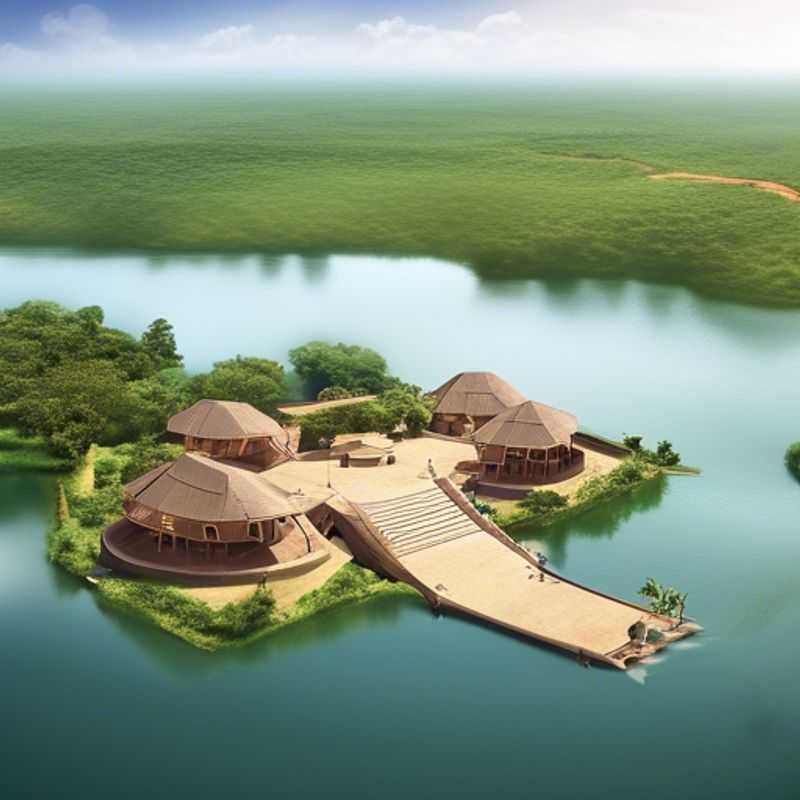 Le lac Volta, Ghana : un vaste réservoir d'eau douce au cœur du Ghana.