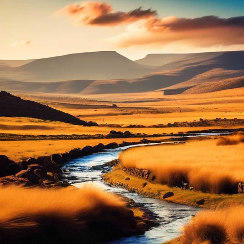 Les montagnes majestueuses et les paysages époustouflants des Hautes Terres du Lesotho.
