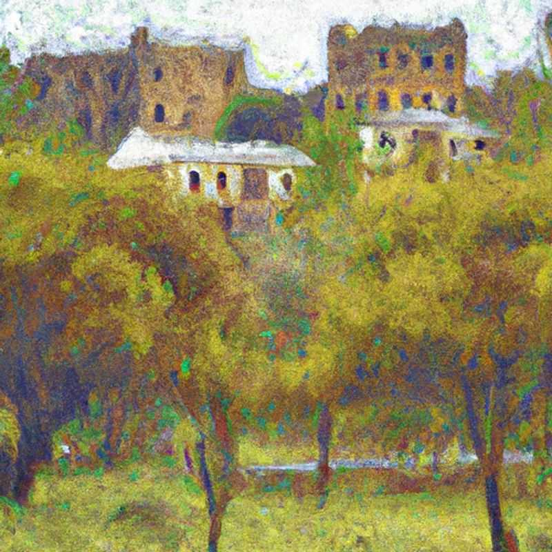 A family with children explores the fascinating ruins of Gondar Castles, Ethiopia, during their 24-hour adventure between winter and spring. The ancient stone structures and rich history provide a captivating backdrop for their exploration.
