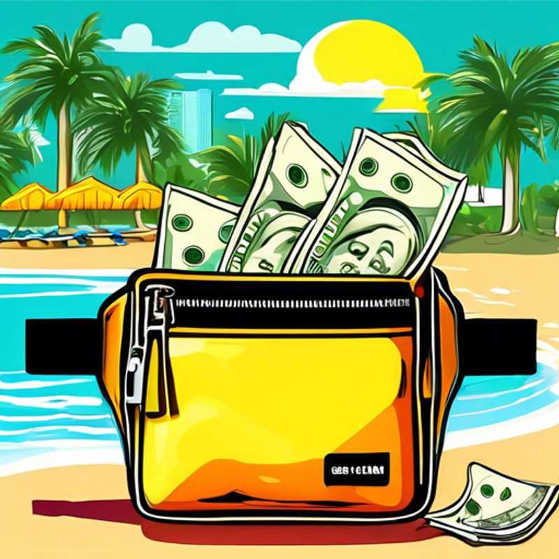 Close-up of a practical and discreet money belt, ideal for keeping valuables secure while traveling.