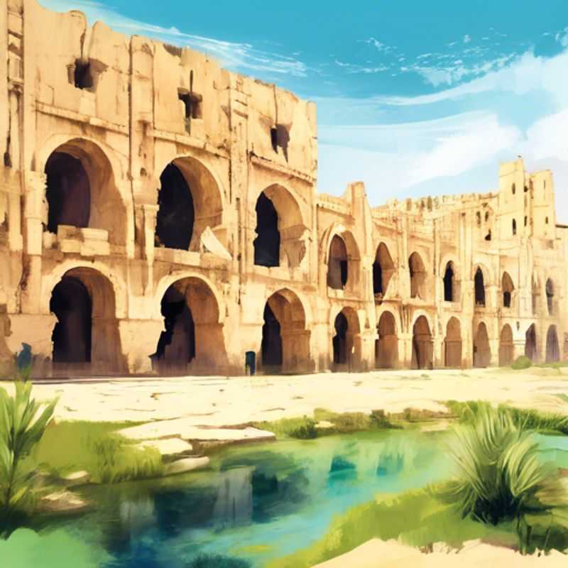 O magnífico Anfiteatro de El Jem, na Tunísia, um impressionante exemplo da arquitetura romana, quase intacto e testemunho da história e grandeza do Império.
