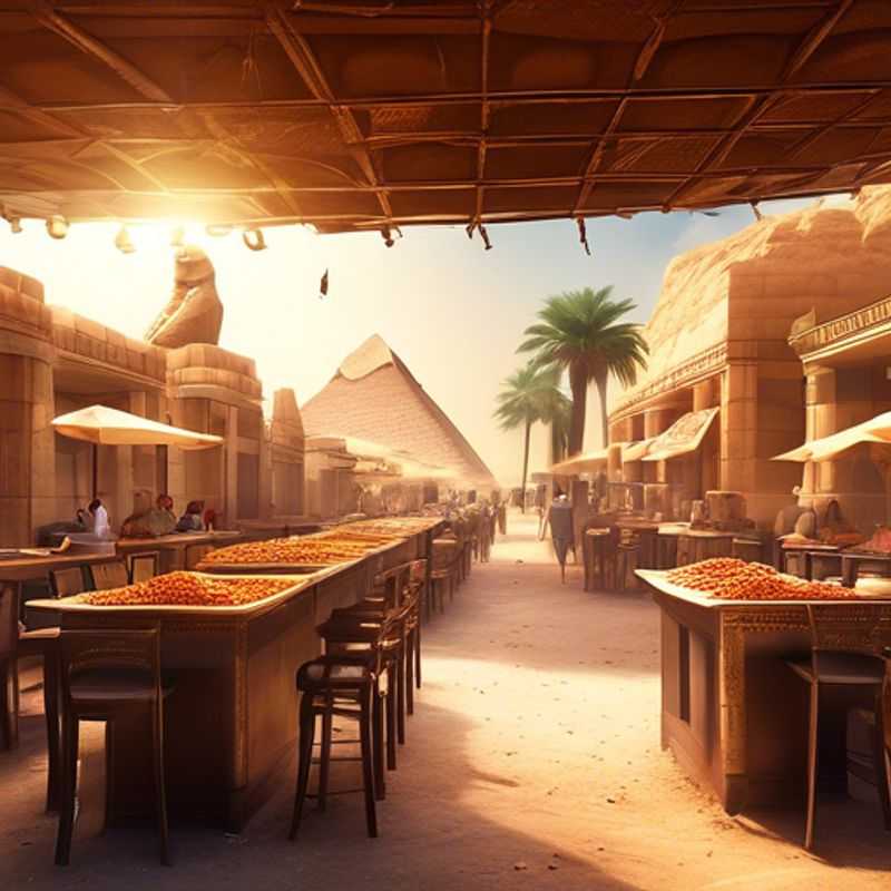 Savourez un repas égyptien traditionnel dans un restaurant avec vue sur les Pyramides de Gizeh, Égypte, pendant l'hiver