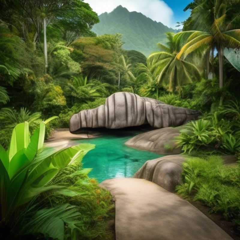 Le Jardin botanique des Seychelles, un havre de paix luxuriant aux Seychelles, présentant une riche biodiversité.