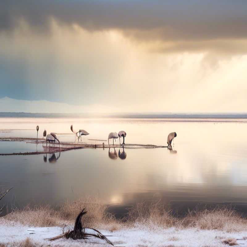 Espectacular vista del Lago Nakuru, Kenia, con sus famosas bandadas de flamencos rosados.