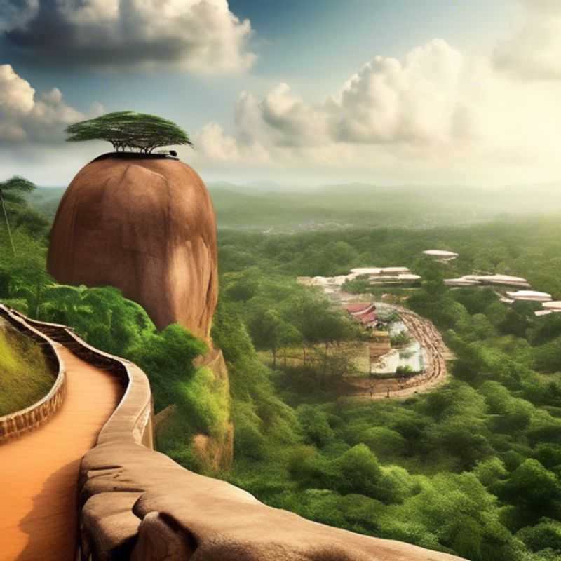 Two adventurous couples, known as the Budget Travelers, stand in awe before the majestic Olumo Rock in Nigeria, its towering presence a testament to the wonders of nature, as they explore this captivating destination during the vibrant spring season.