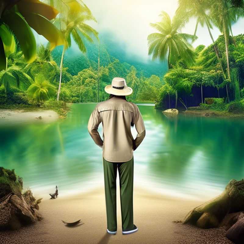 Close-up of long-sleeved shirts and pants, showcasing their breathable fabric and light color, perfect for sun and mosquito protection during outdoor adventures.