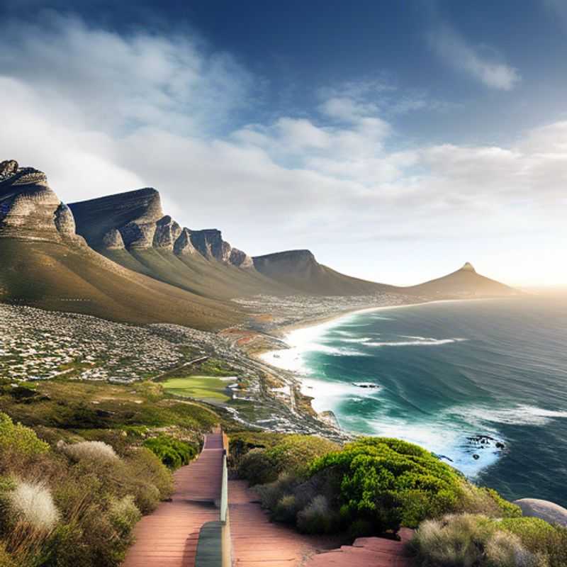 The Wellness Traveler stands in awe before the rugged, wind-swept cliffs of the iconic Cape of Good Hope, South Africa, a natural wonder that inspires a sense of adventure and rejuvenation during their summer-to-fall journey.