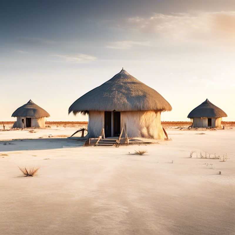 Les plaines éthérées du Makgadikgadi en Botswana, un paysage captivant et surréaliste.